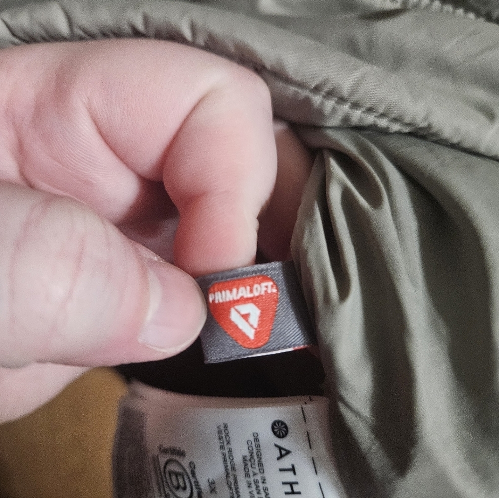 ATHLETA Rock Ridge Primaloft Jacket Plus Size 3X Tan Hiking Coat Outdoors! - Picture 3 of 7